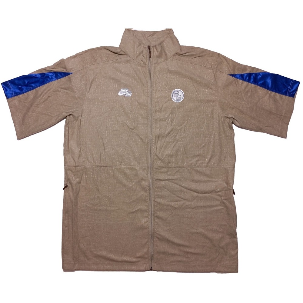 VTG Y2K NIKE AIR Battlegrounds BG Full Zip Short Sleeve Jacket Faux Suede 2XLT